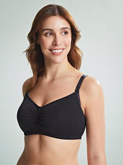 Royce Blossom Nursing Non-Wired Bra, Black, Black