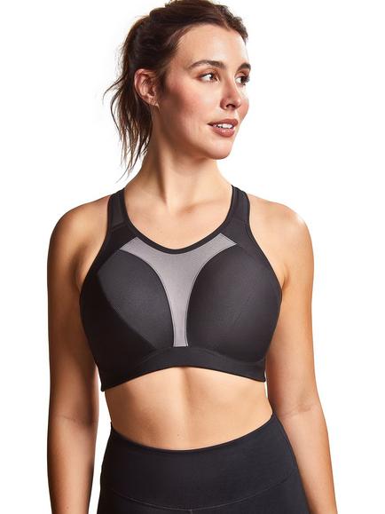 Royce Aerocool High Impact Non-Wired Sports Bra, Black, Black
