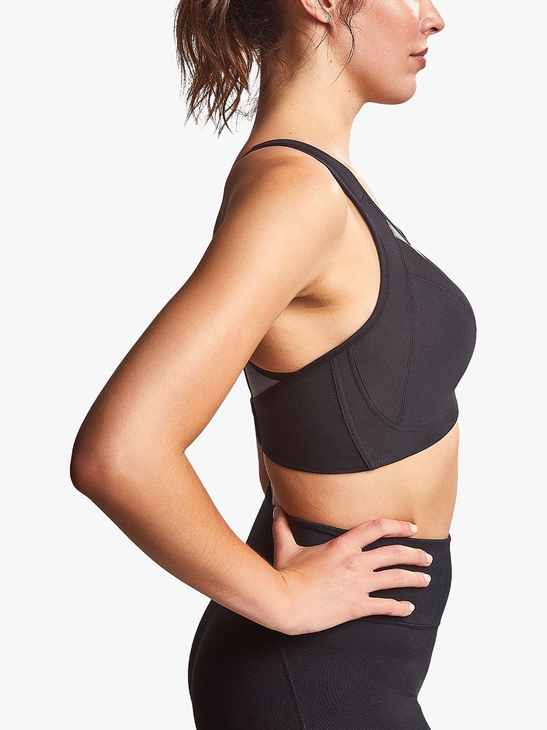 Product image 2 of 7, which shows Royce Aerocool High Impact Non-Wired Sports Bra, Black, 36HH