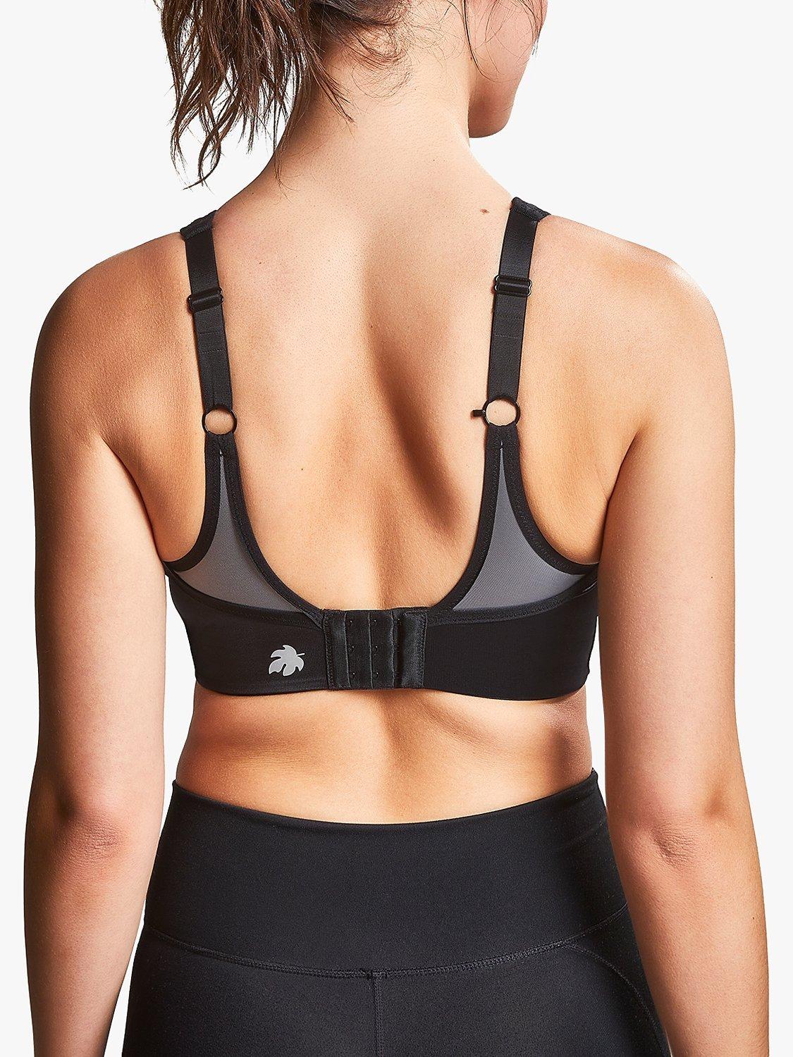 Product image 3 of 7, which shows Royce Aerocool High Impact Non-Wired Sports Bra, Black, 36HH