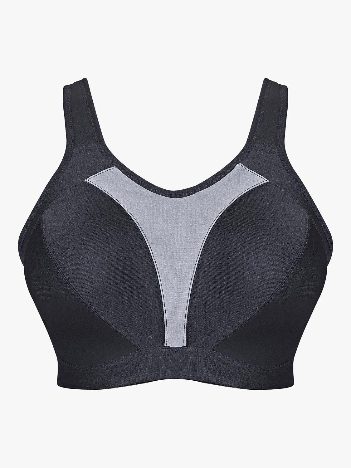 Product image 5 of 7, which shows Royce Aerocool High Impact Non-Wired Sports Bra, Black, 36HH