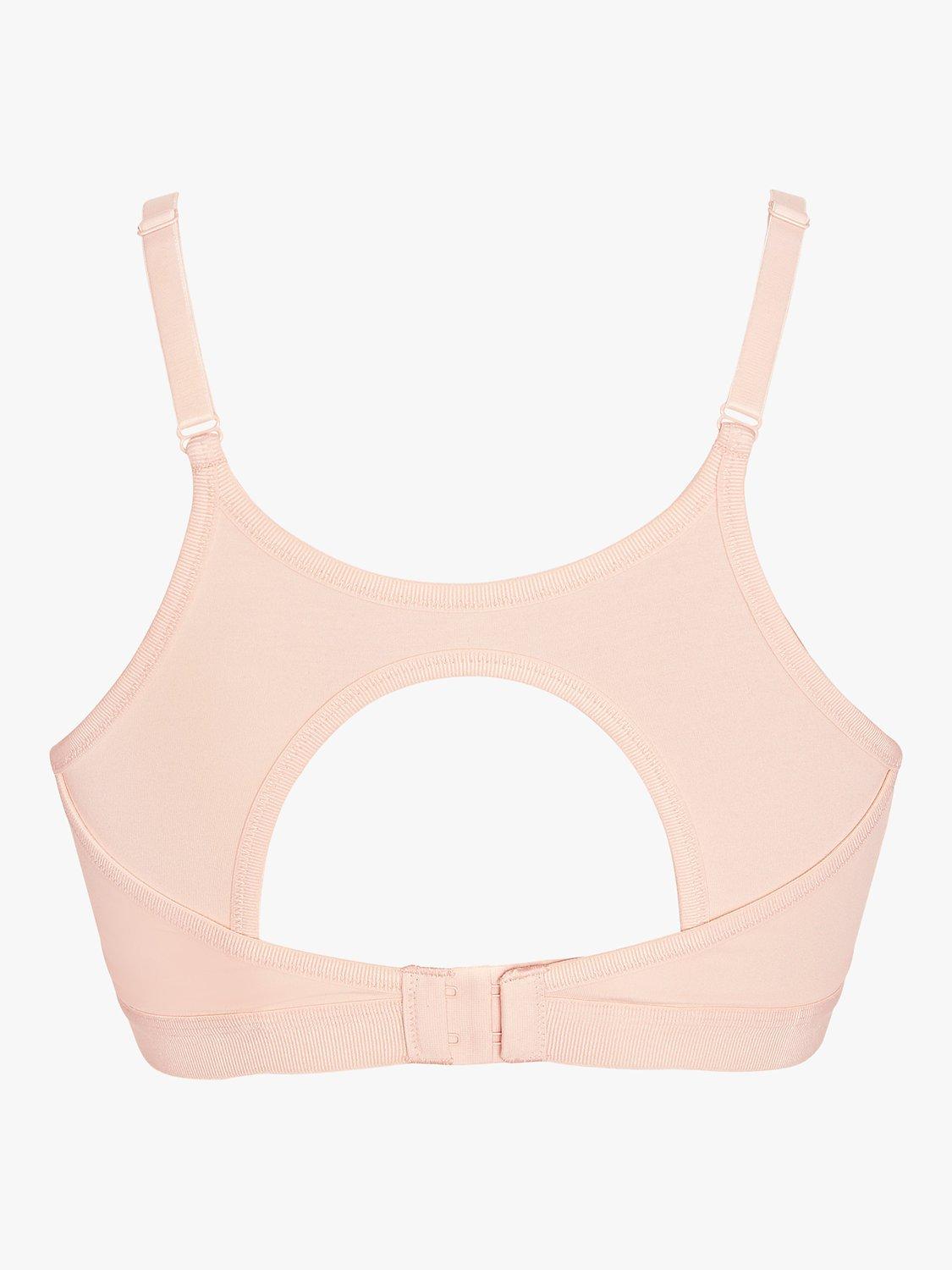 Product image 3 of 5, which shows Royce Lola Crop Top Non-Wired Bra, Pack of 2, Peach/White, 36A/AA