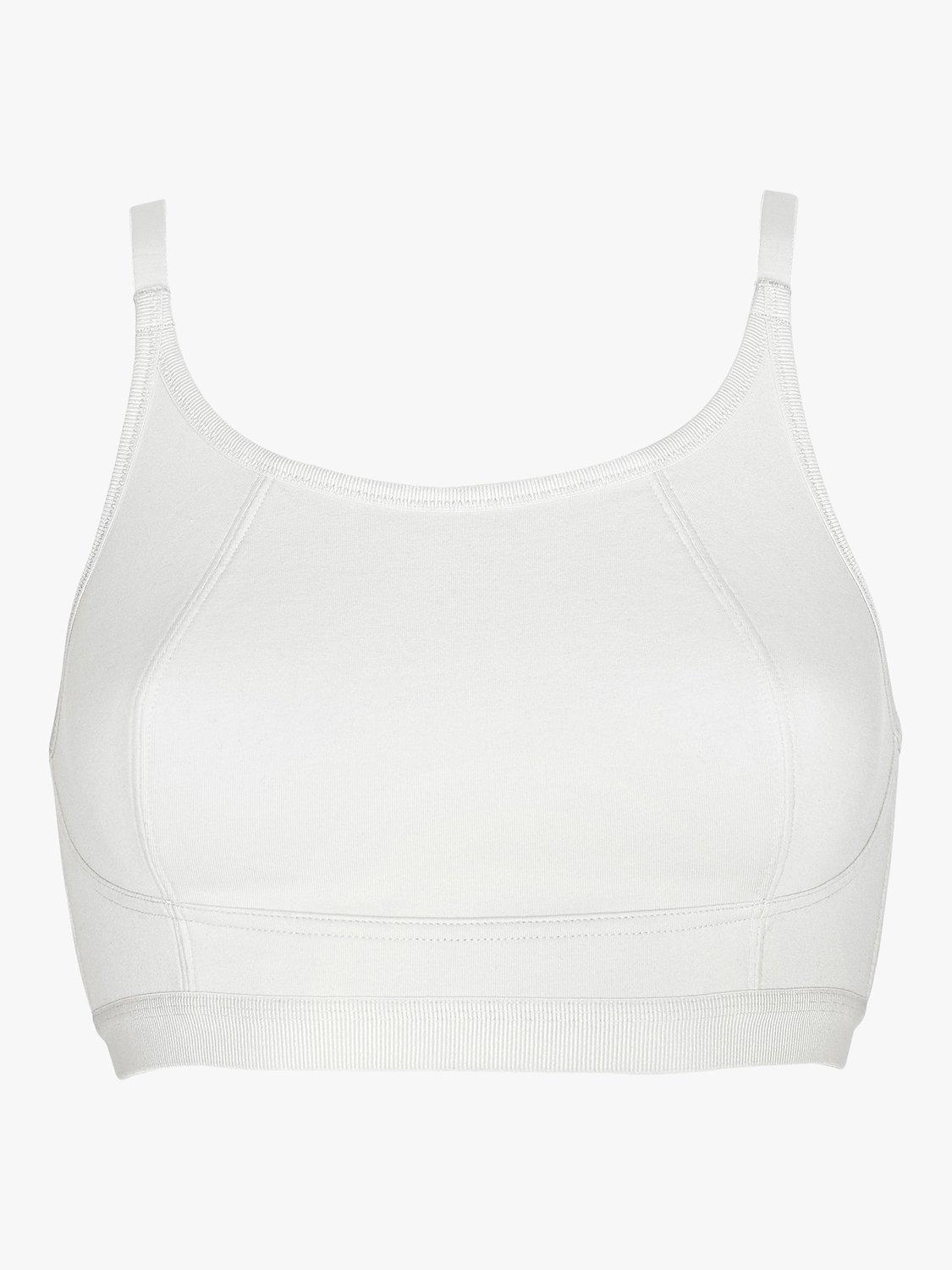 Product image 4 of 5, which shows Royce Lola Crop Top Non-Wired Bra, Pack of 2, Peach/White, 36A/AA