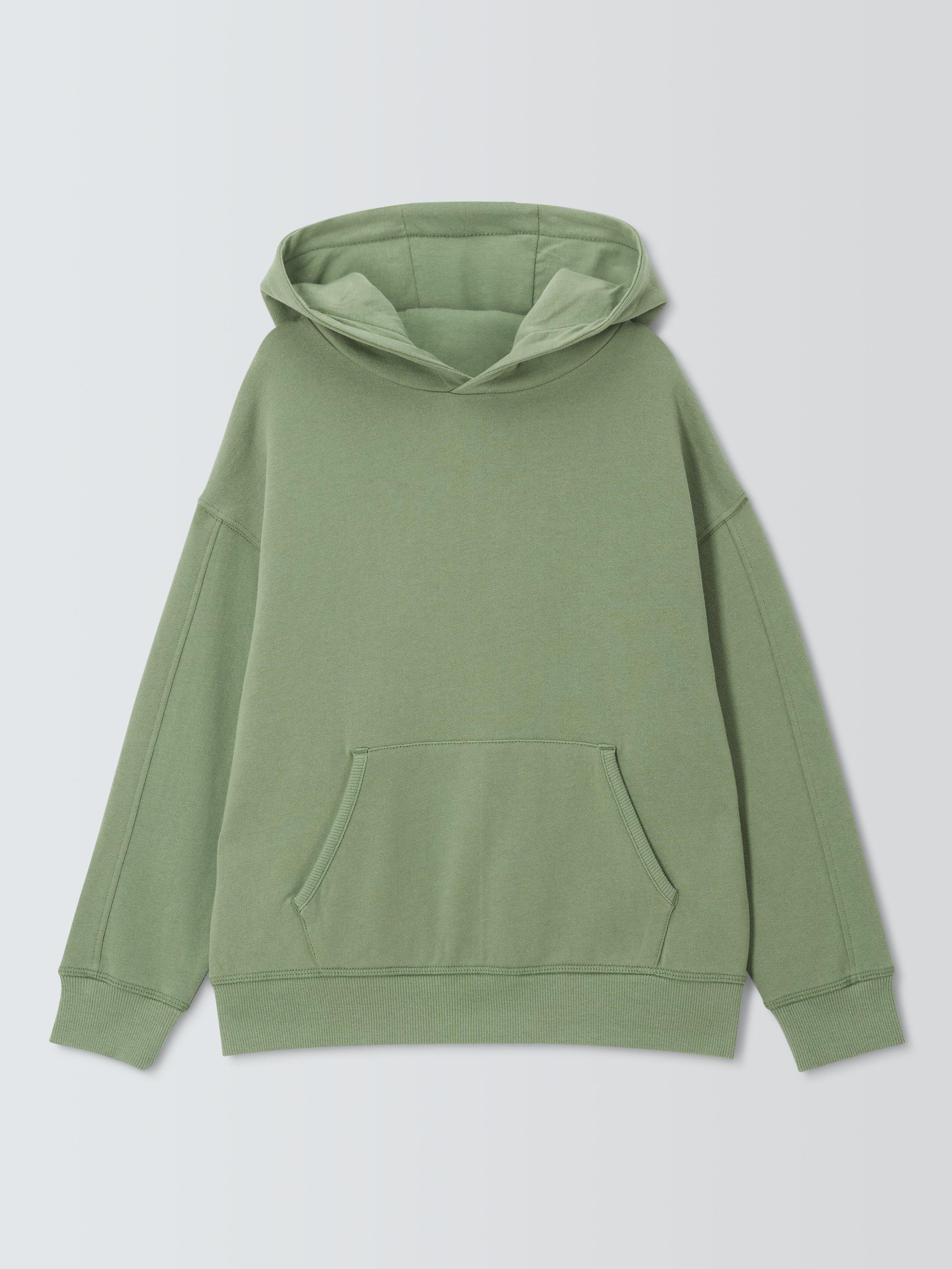 John Lewis Kids Plain Pullover Hoodie Green