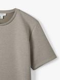 Reiss Bradley Short Sleeve Interlock Crew T-Shirt, Taupe