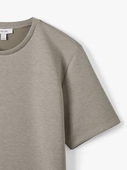Reiss Bradley Short Sleeve Interlock Crew T-Shirt - view 2, Taupe