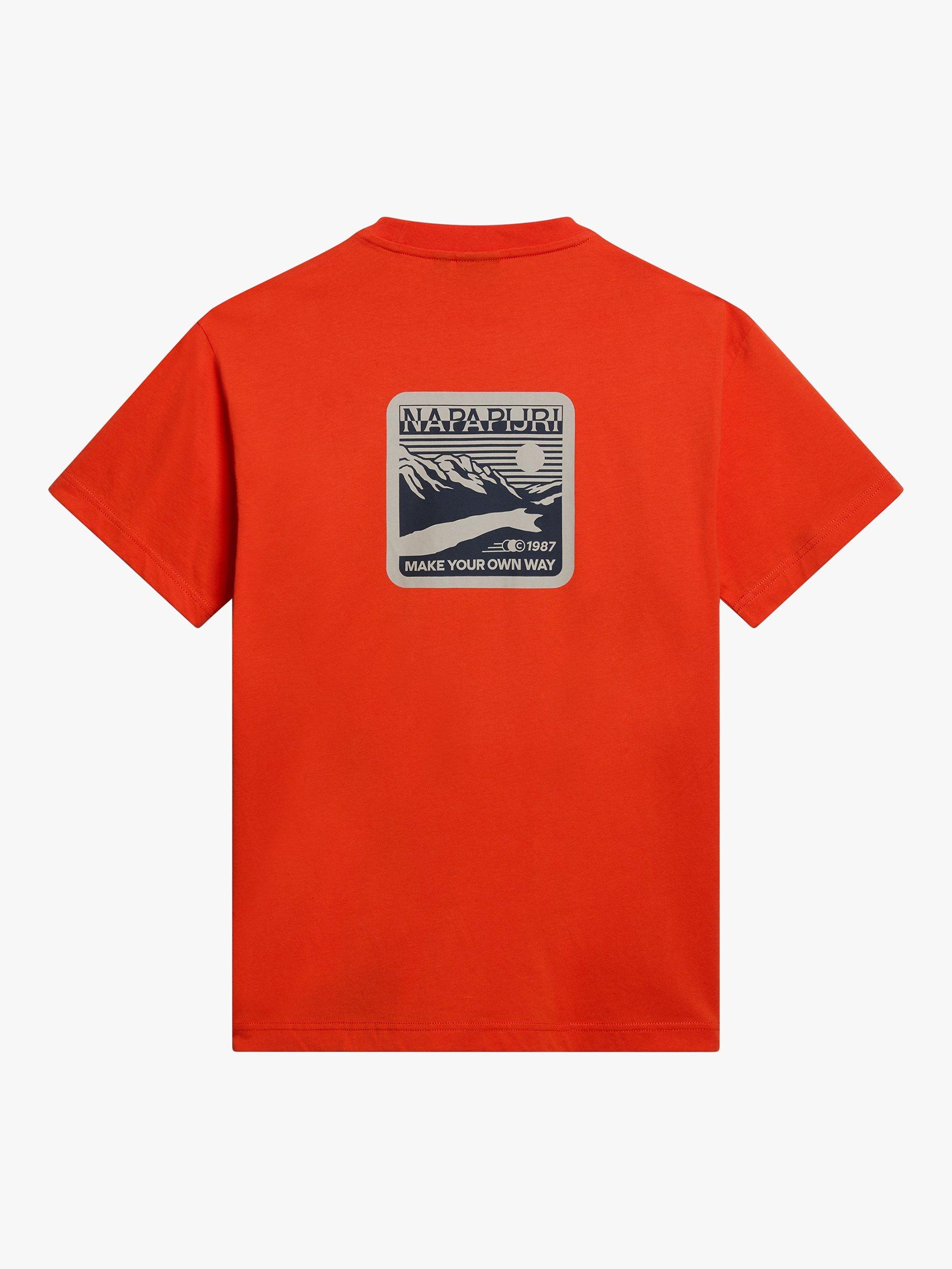 Napapijri Signature Gouin Short Sleeve T-Shirt, Orange