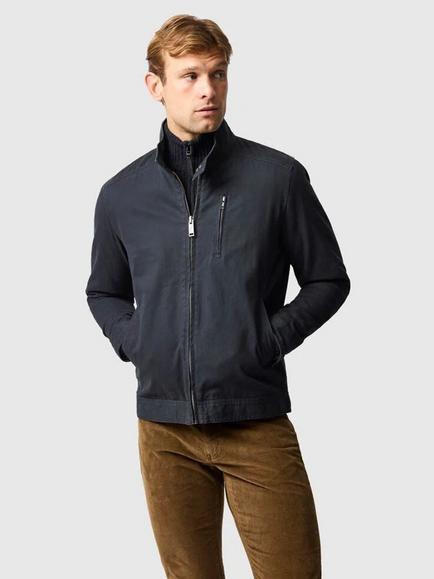 Rodd & Gunn Armitage Cotton Twill Harrington Jacket, Navy