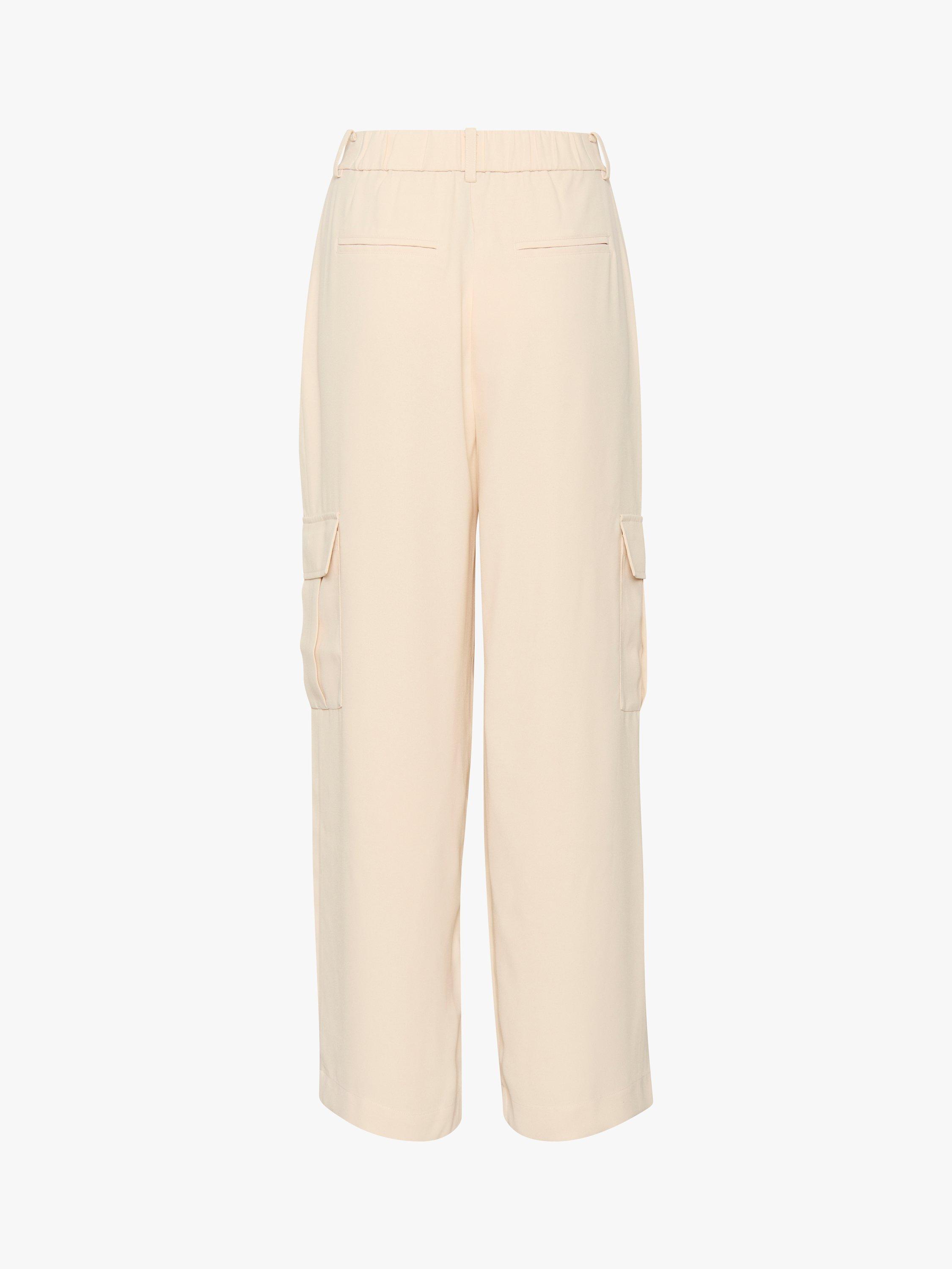 Product image 7 of 7, which shows Soaked In Luxury Shirley Wide Legs Cargo Trousers, Sandshell, XXL