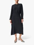 Soaked In Luxury Layna Midi Shirt Dress, Black