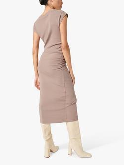 Soaked In Luxury Marisha Slim Fit Midi Dress, Walnut - view 2, Walnut