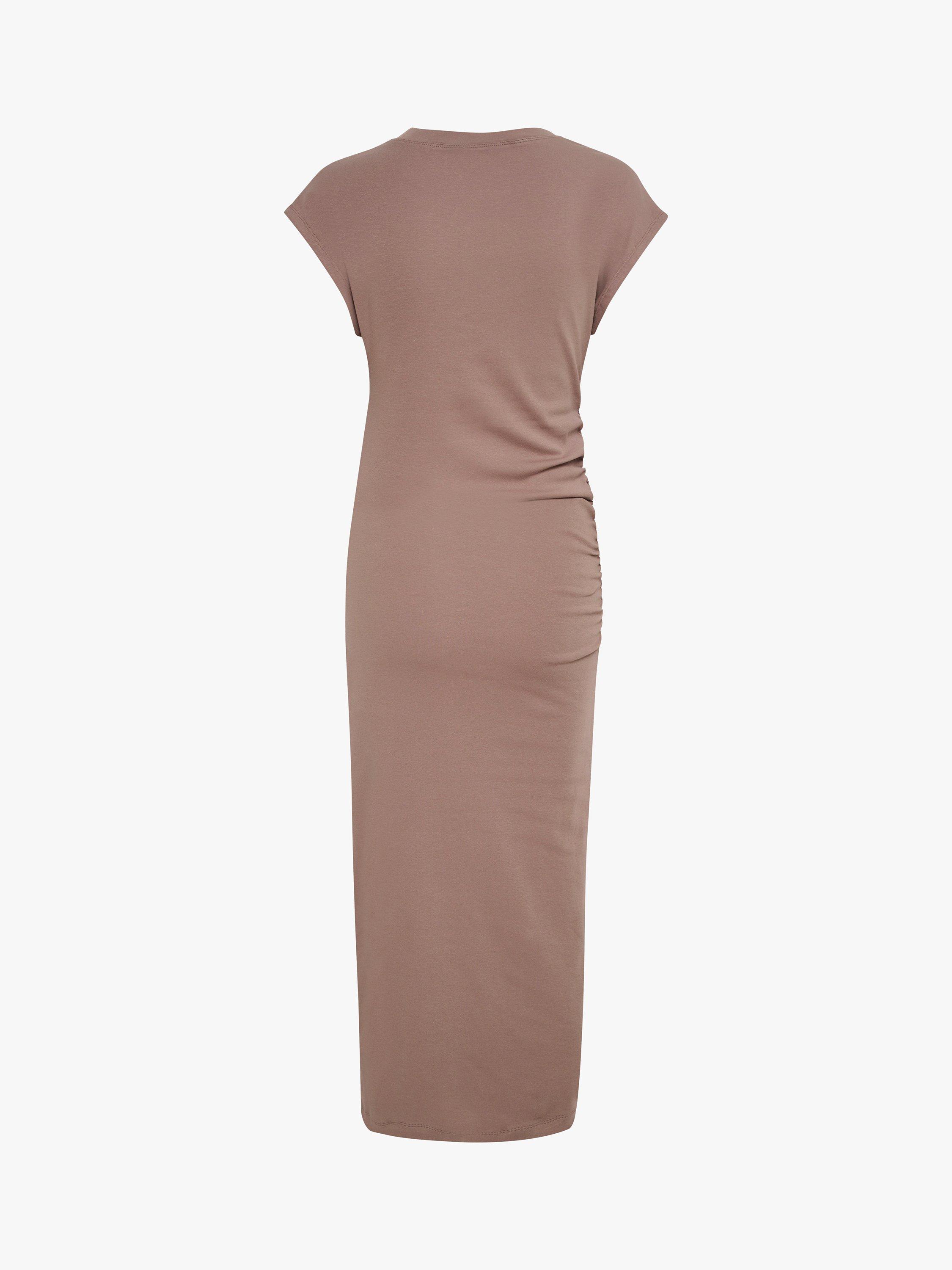 Product image 6 of 7, which shows Soaked In Luxury Marisha Slim Fit Midi Dress, Walnut, M