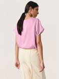 Soaked In Luxury Ioana Short Sleeve V-Neck Blouse, Pastel Lavender