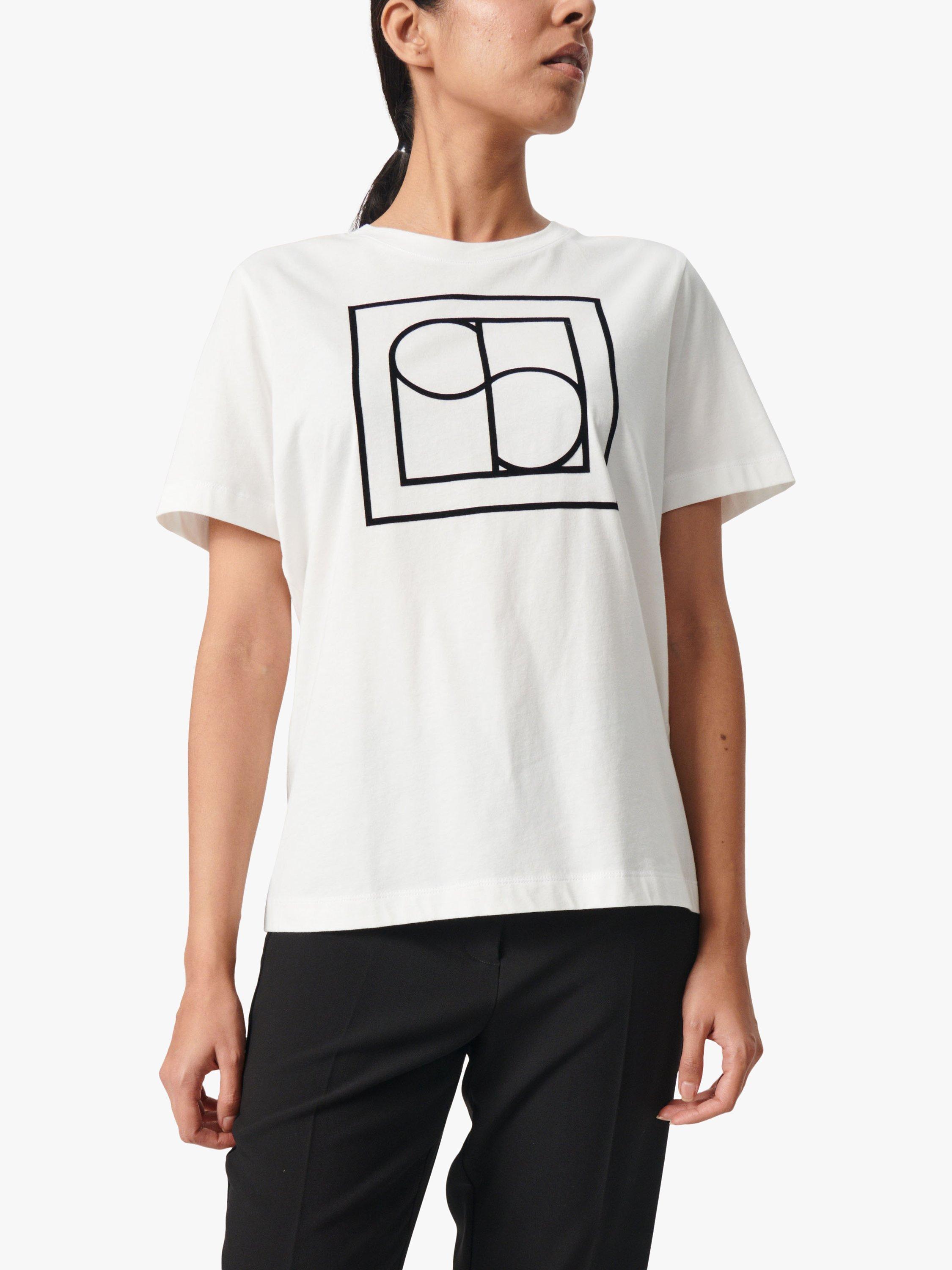 Soaked In Luxury Varga Graphic Short Sleeve T-Shirt, Broken White