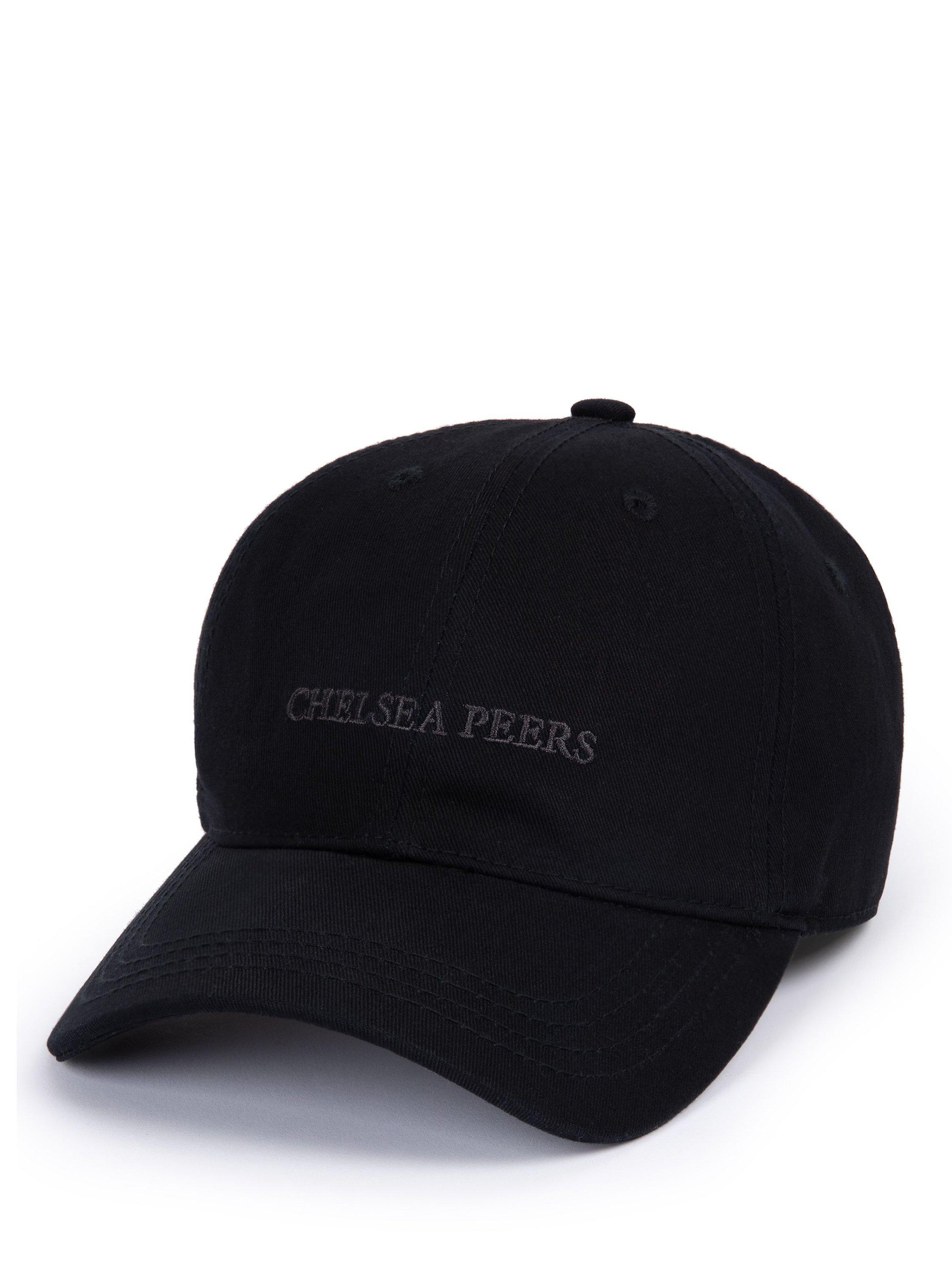 Product image 1 of 2, which shows Chelsea Peers Cotton Baseball Cap, Black, One Size