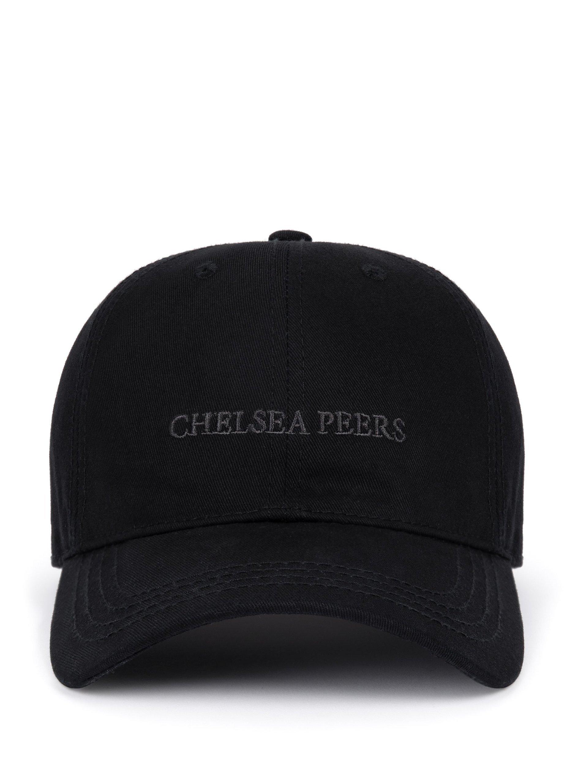Product image 2 of 2, which shows Chelsea Peers Cotton Baseball Cap, Black, One Size