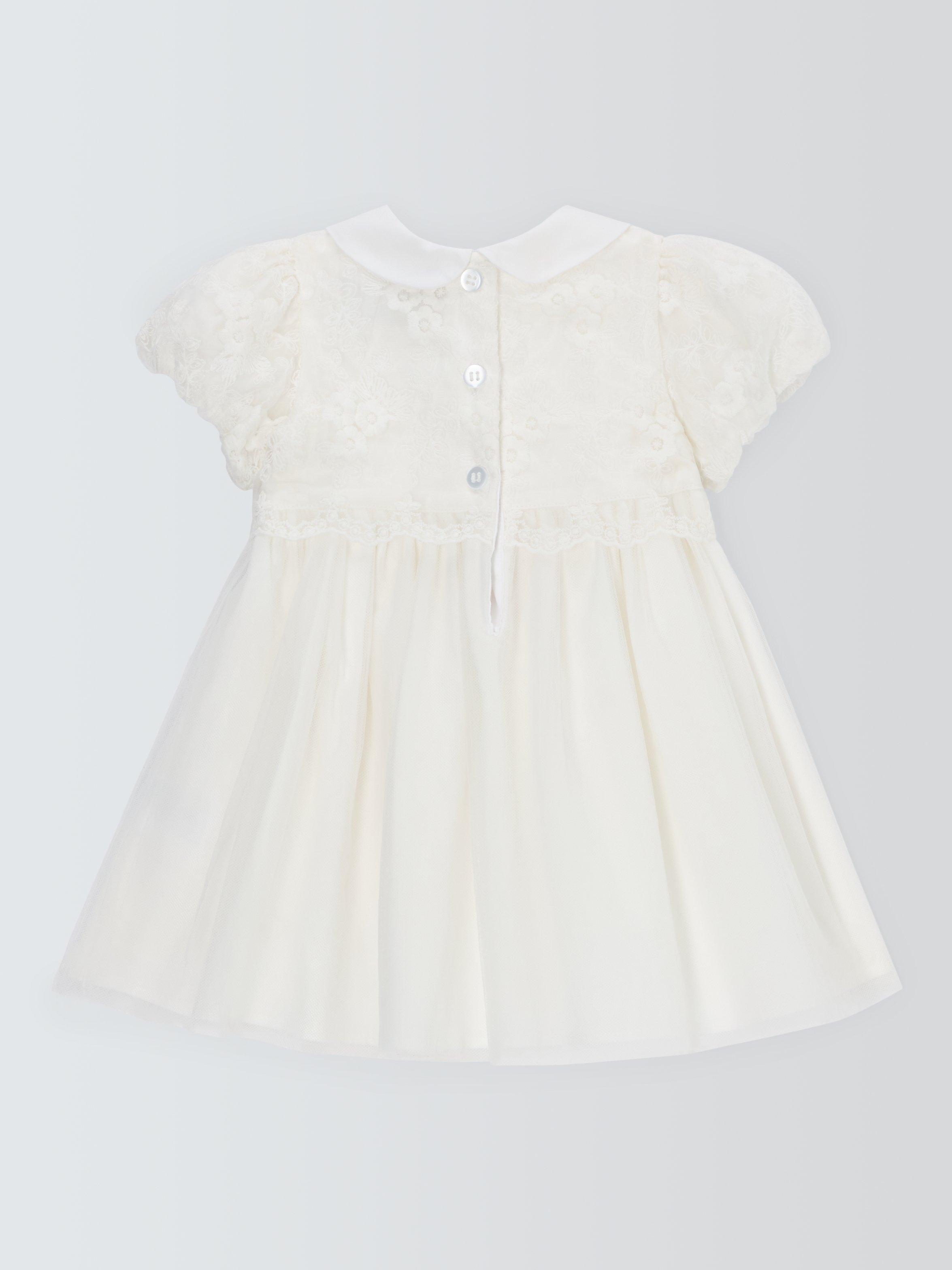 Product image 2 of 3, which shows John Lewis Heirloom Collection Baby Lace and Tulle Dress, Ivory, 12-18 months