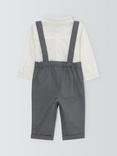 John Lewis Heirloom Collection Baby Shirt, Trousers and Bow Tie Set, Grey