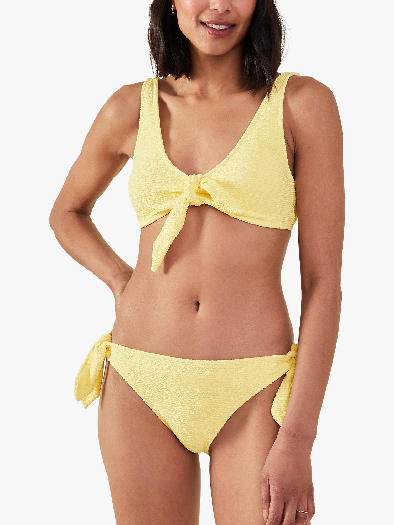 Product image 3 of 4, which shows Accessorize Bunny Tie Bikini Top, Yellow, 6
