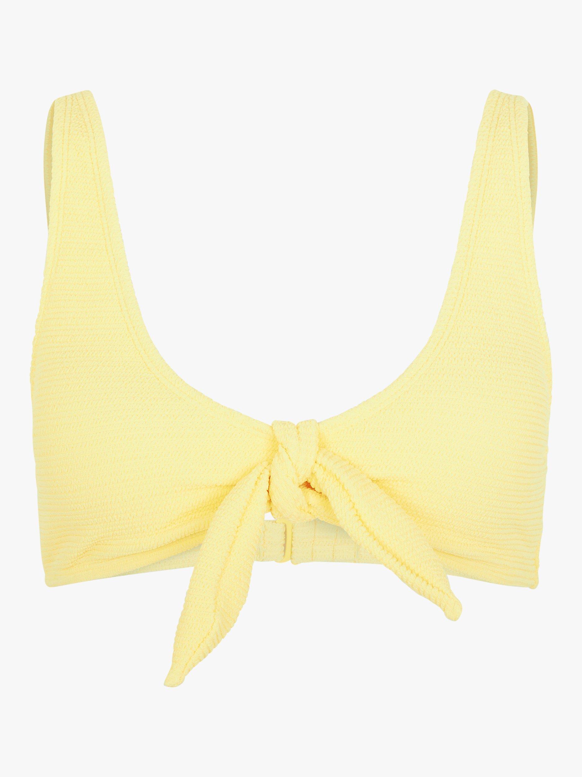 Product image 4 of 4, which shows Accessorize Bunny Tie Bikini Top, Yellow, 6