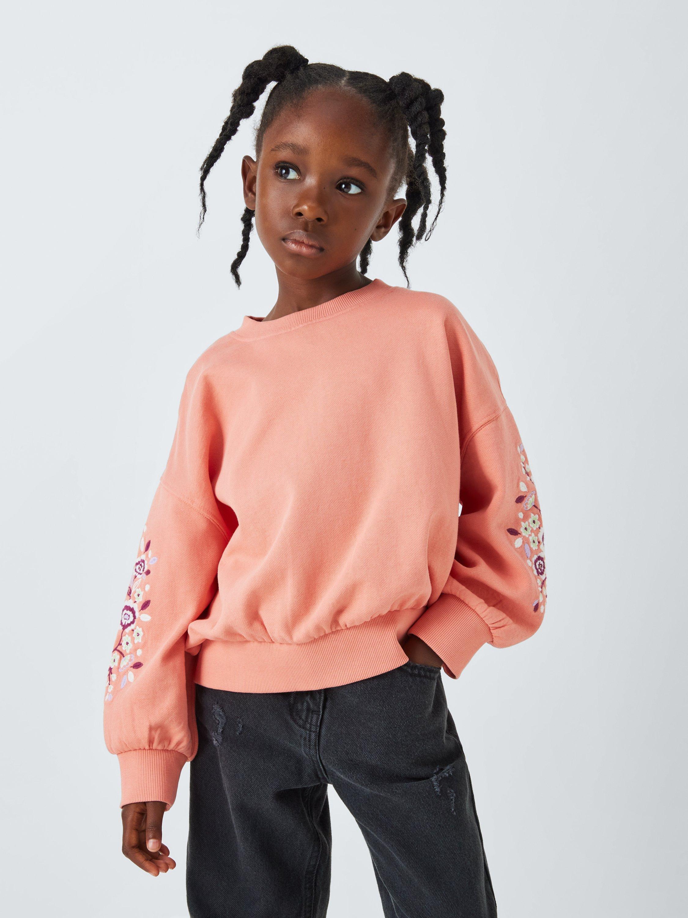 Embroidered sleeve sweatshirt clearance