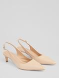 L.K.Bennett Alyssa Leather Slingback Court Shoes, Cream