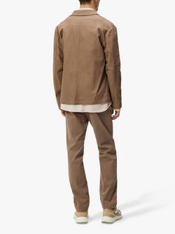 J.Lindeberg Julius Cotton Twill Overshirt, Walnut - view 2, Walnut