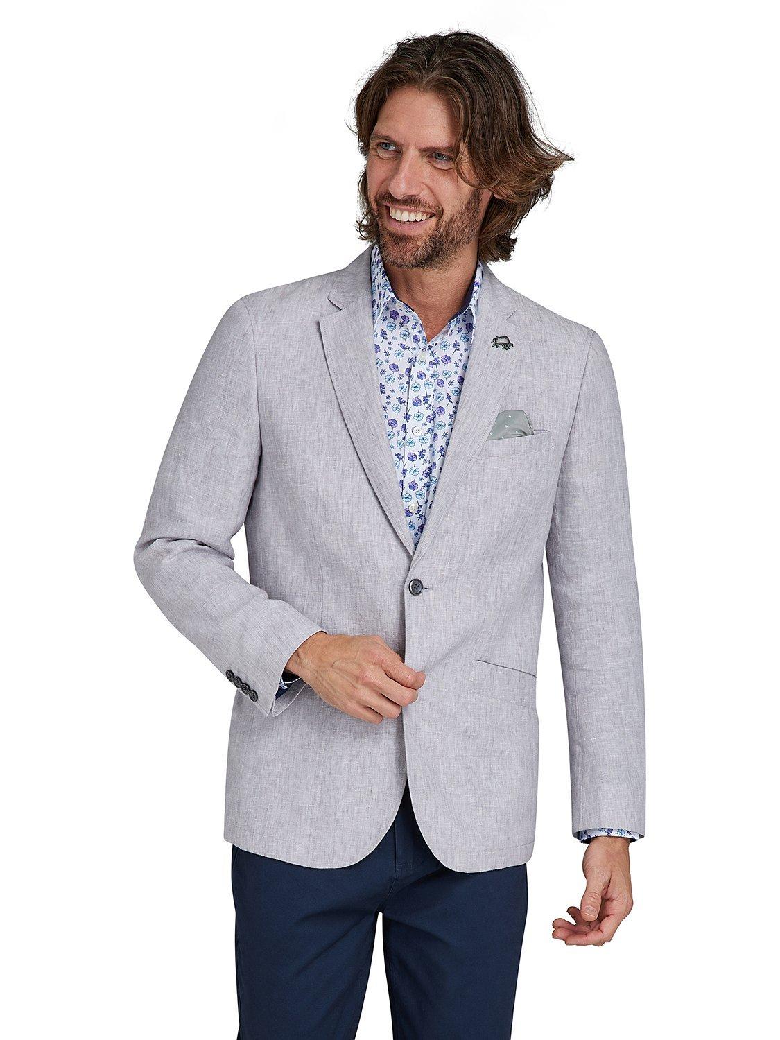 Raging Bull Linen Blazer, Grey