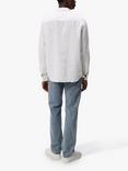 J.Lindeberg Regular Fit Long Sleeve Linen Shirt, White