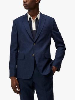 J.Lindeberg Hopper Linen Blazer, Navy