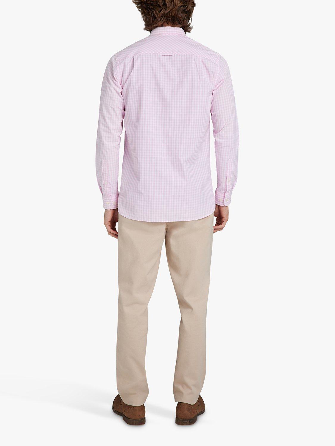 Product image 3 of 9, which shows Raging Bull Long Sleeve Gingham Check Shirt, Pink, S