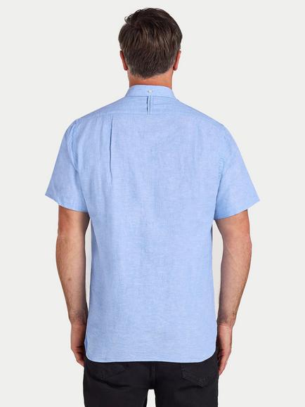 Raging Bull Classic Linen Short Sleeve Shirt - view 2, Blue