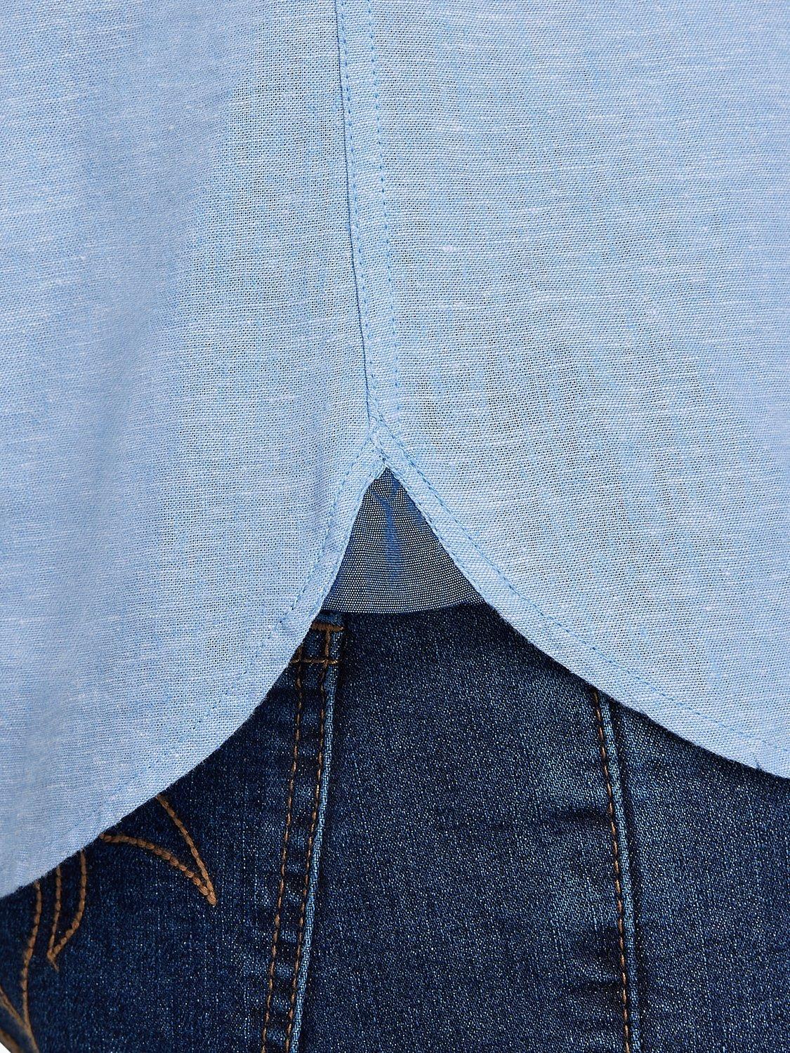 Product image 6 of 8, which shows Raging Bull Classic Linen Short Sleeve Shirt, Blue, L
