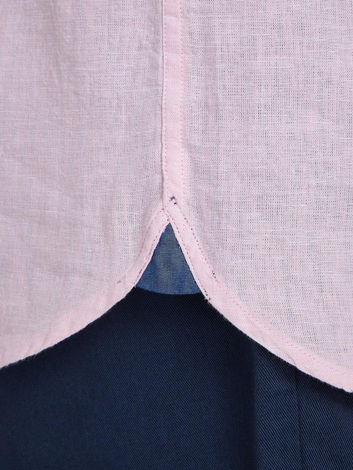 Product image 7 of 8, which shows Raging Bull Classic Linen Blend Short Sleeve Shirt, Pink, S