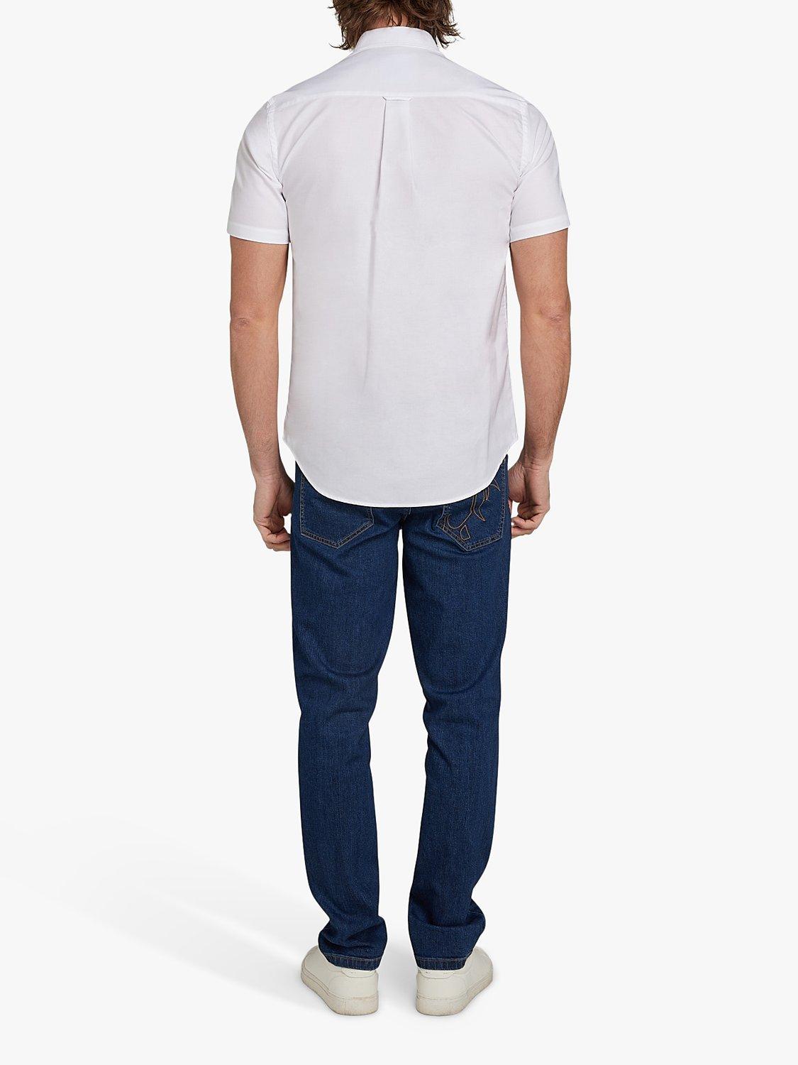 Product image 3 of 8, which shows Raging Bull Short Sleeve Lightweight Oxford Shirt, White, XXXXL