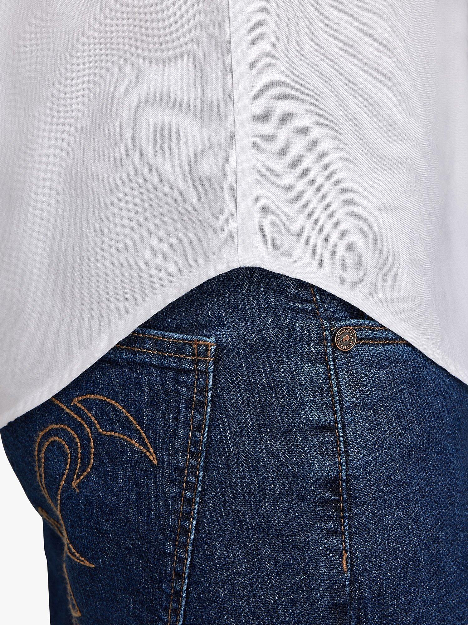 Product image 7 of 8, which shows Raging Bull Short Sleeve Lightweight Oxford Shirt, White, XXXXL