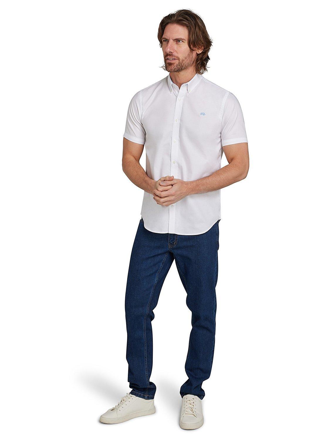 Product image 8 of 8, which shows Raging Bull Short Sleeve Lightweight Oxford Shirt, White, XXXXL