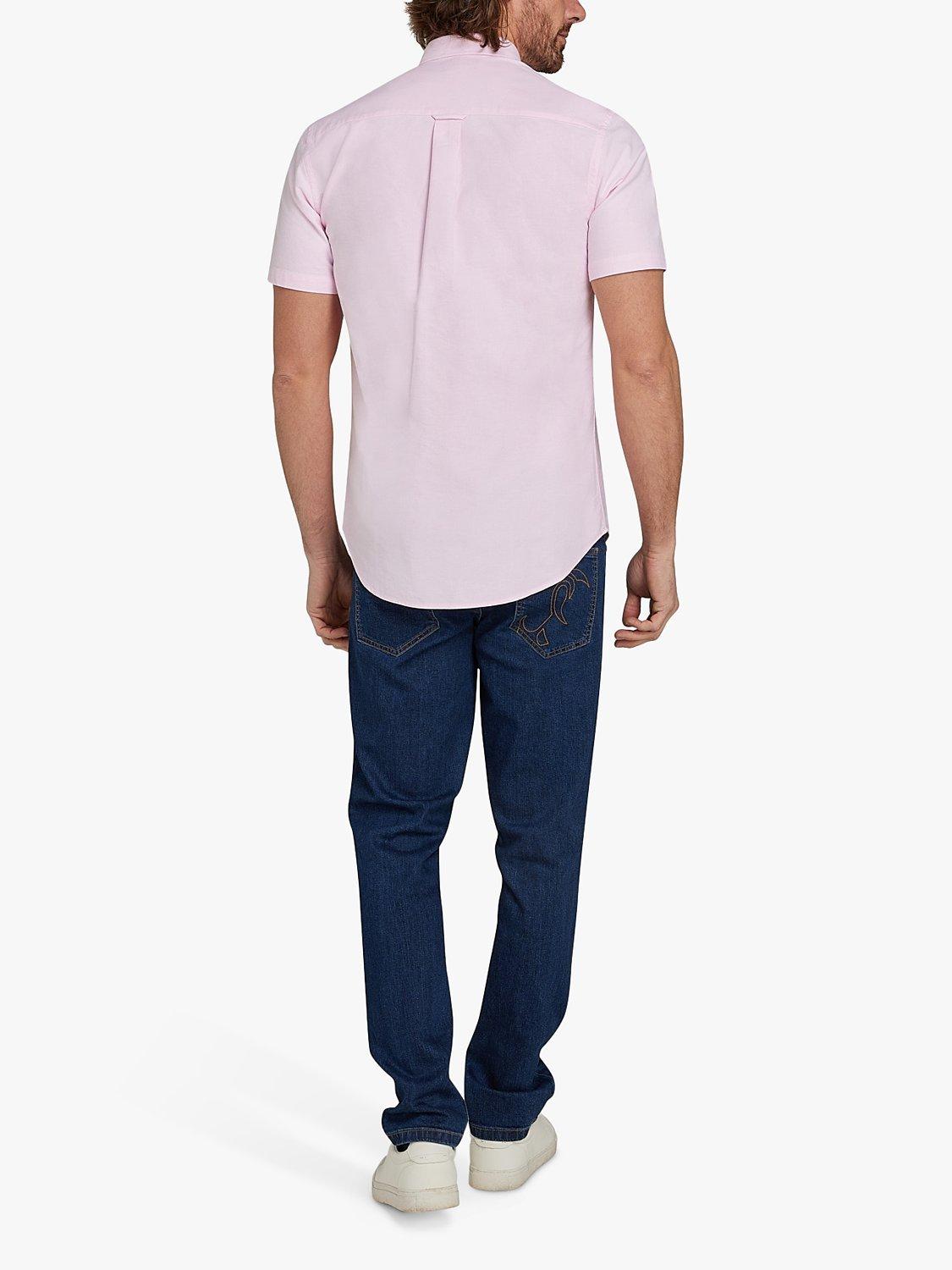 Product image 3 of 8, which shows Raging Bull Short Sleeve Lightweight Oxford Shirt, Pink, S