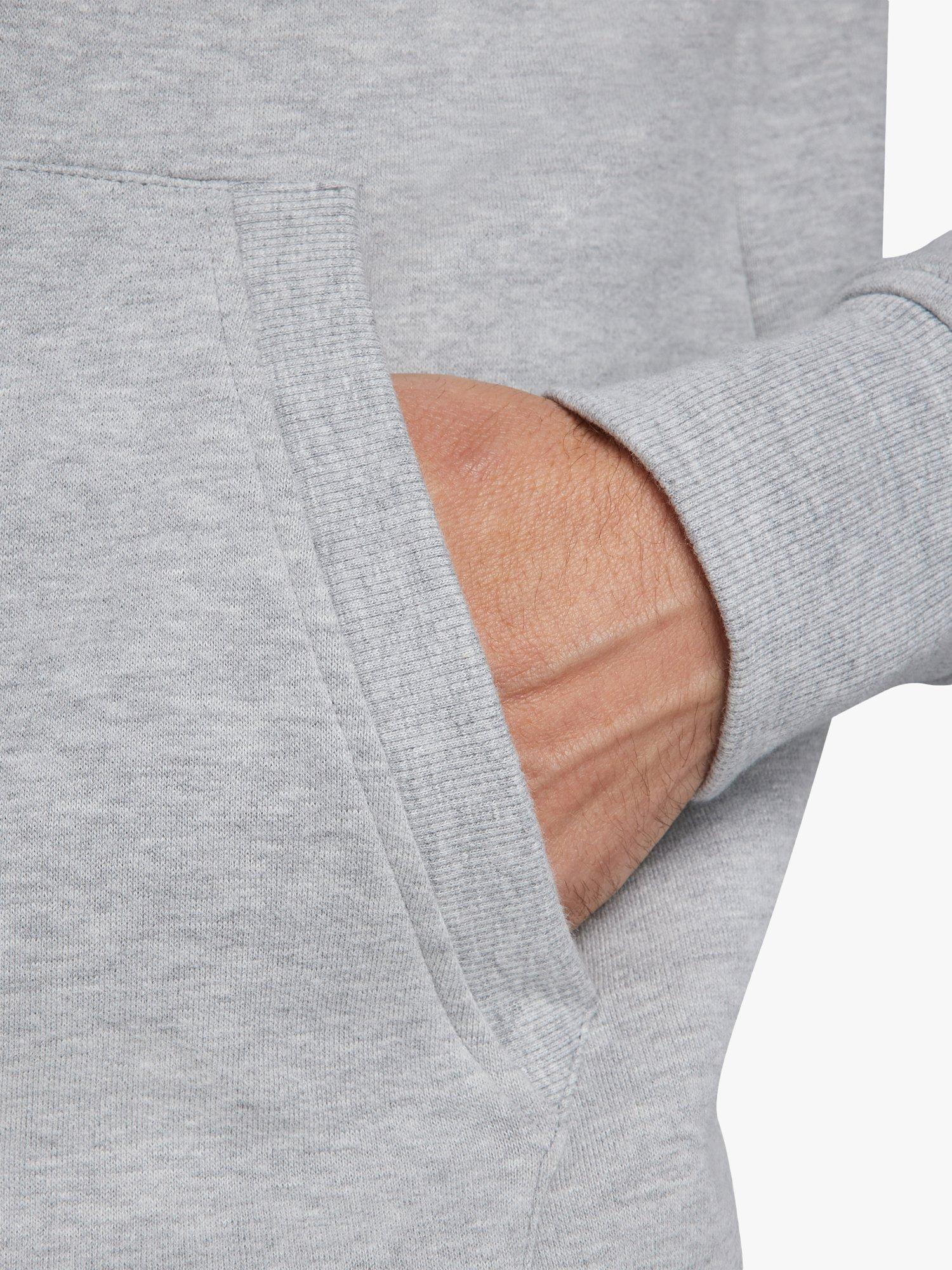 Product image 5 of 8, which shows Raging Bull Classic Woven Patch Overhead Hoodie, Grey Marl, M