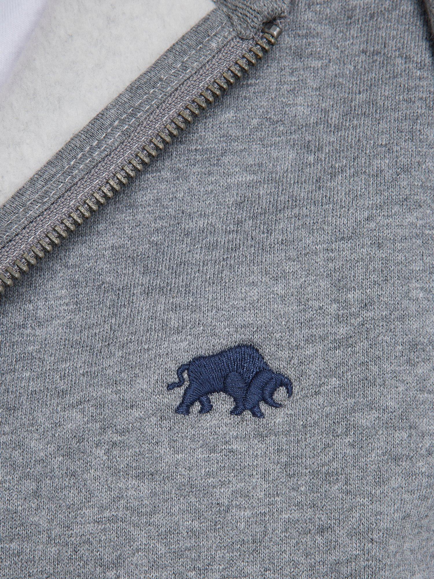 Product image 7 of 9, which shows Raging Bull Classic Zip Through Hoodie, Grey Marl, XXXL