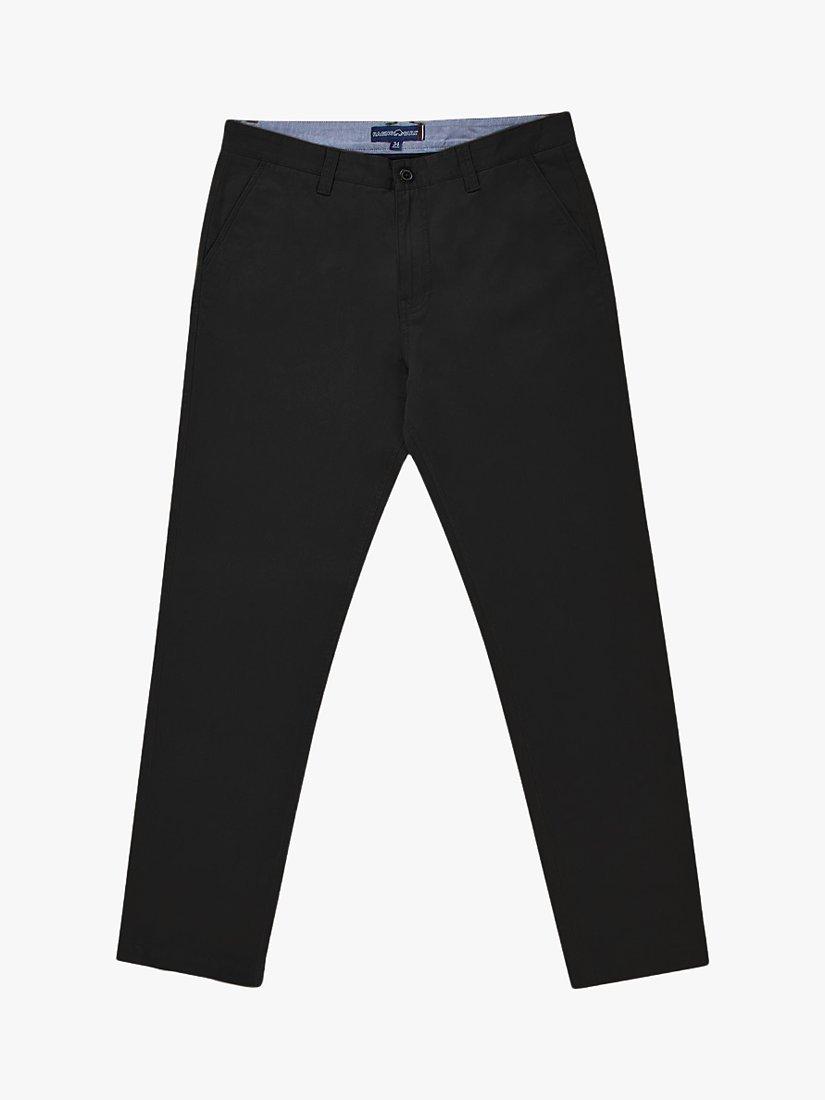 Raging Bull Tapered Cotton Chinos, Black, 40S