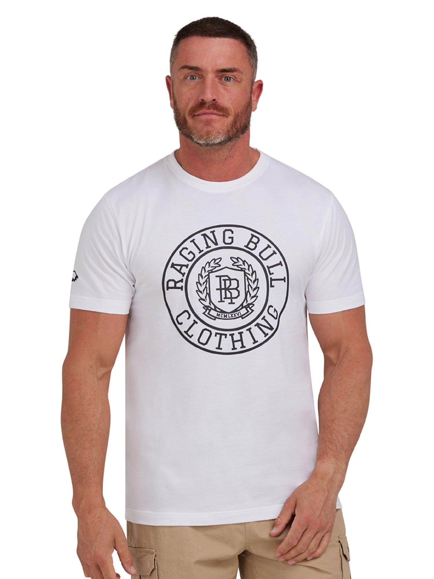 Raging Bull High Build Crest T-Shirt, White