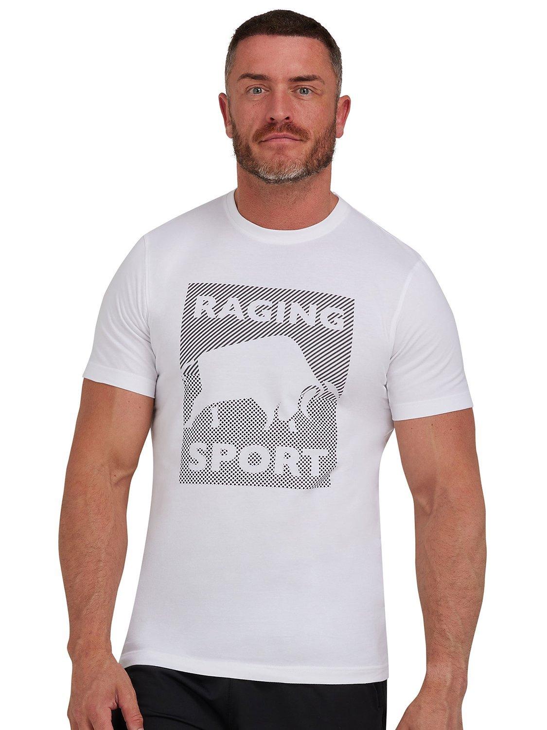 Raging Bull Sport Block Bull Graphic T-Shirt, White