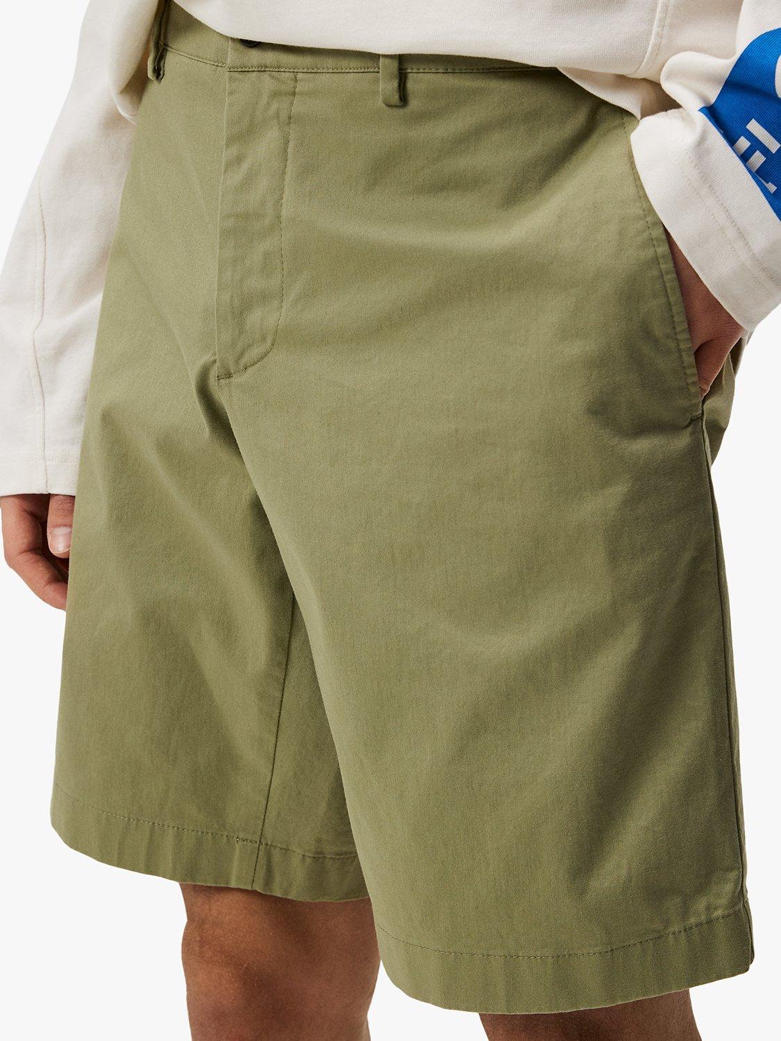 Product image 4 of 5, which shows J.Lindeberg Nathan Cloud Satin Shorts, Olive Green, 30S