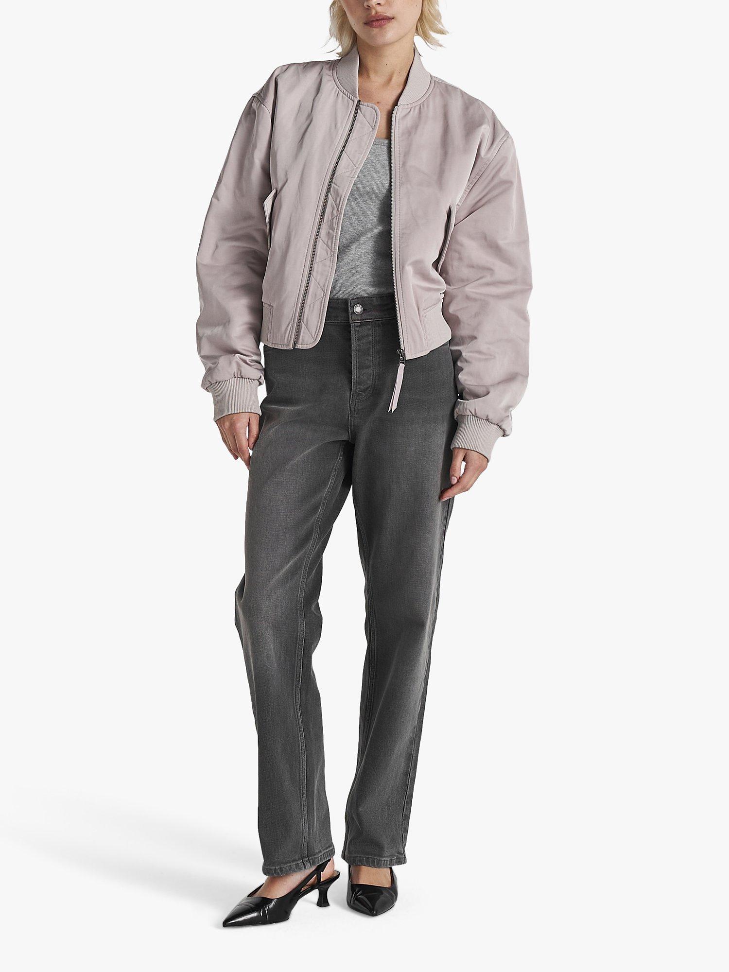 Product image 1 of 5, which shows Twist & Tango Jolie Boxy Bomber Jacket, Light Taupe, XS
