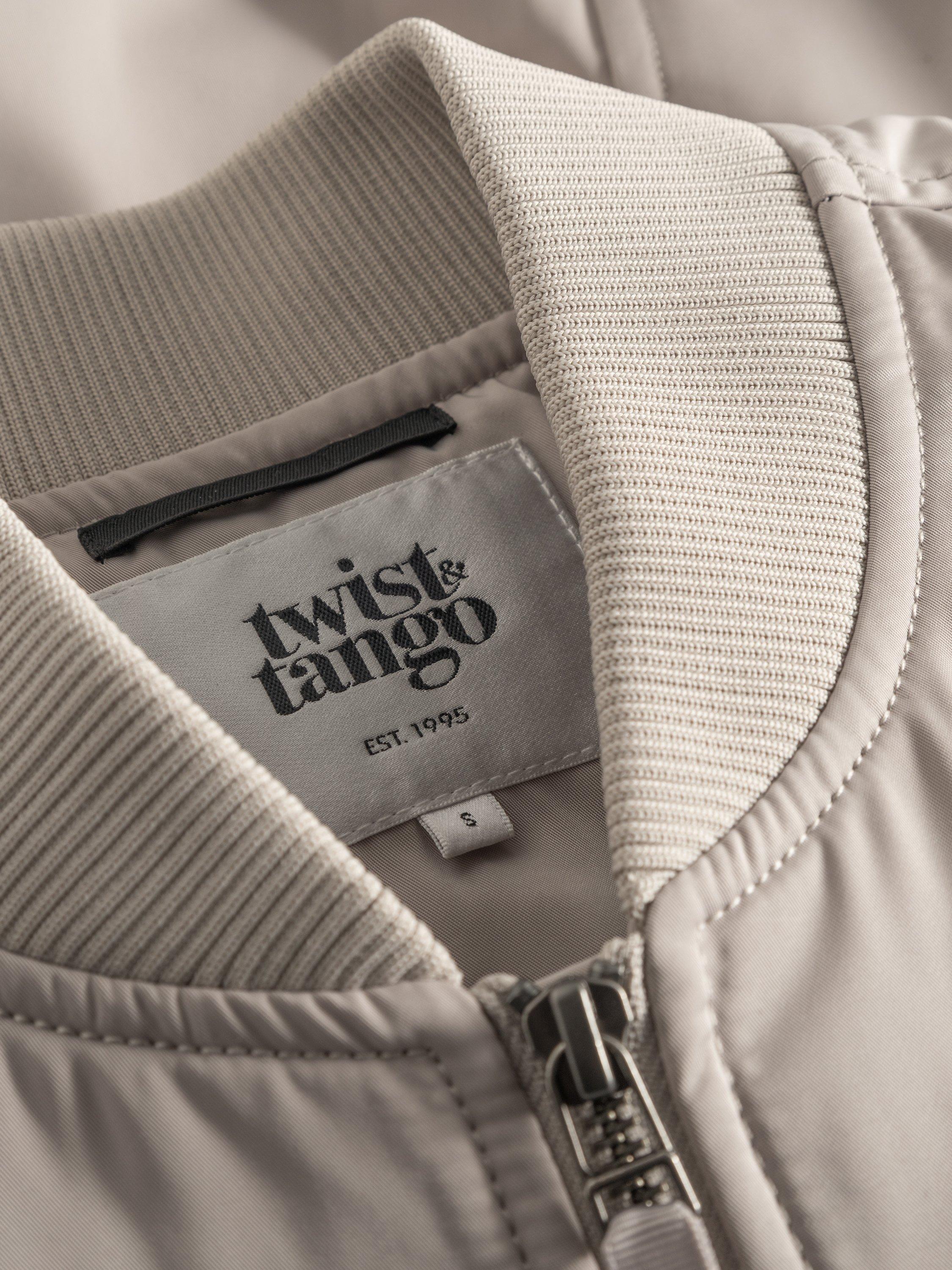 Product image 5 of 5, which shows Twist & Tango Jolie Boxy Bomber Jacket, Light Taupe, XS