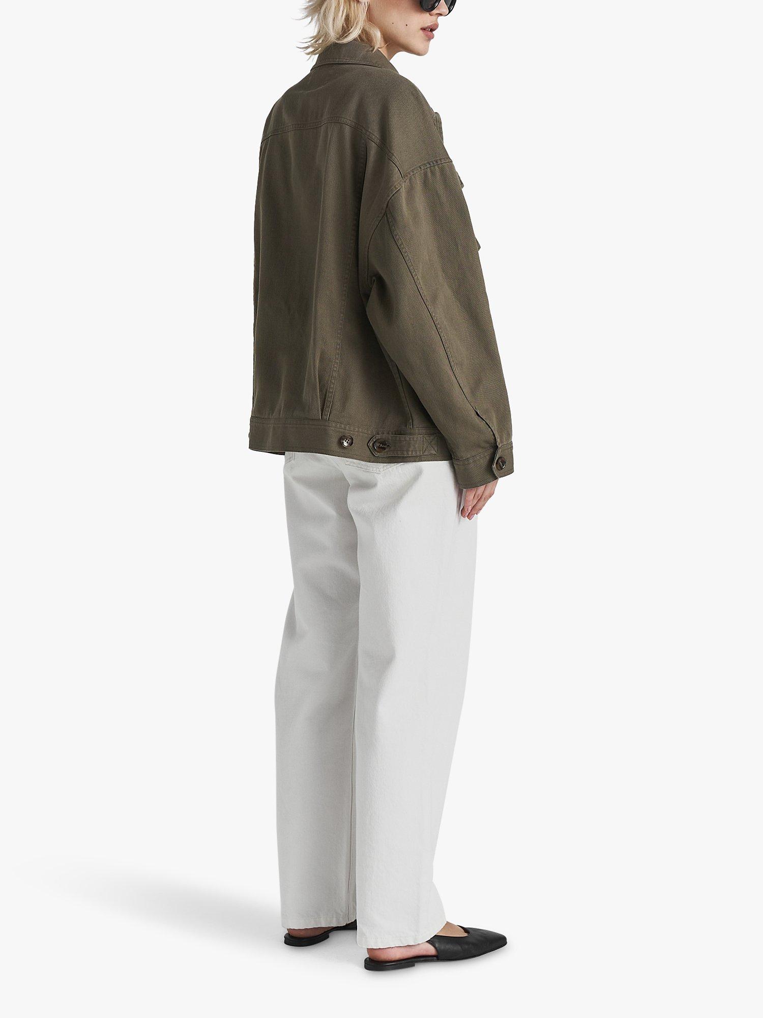 Product image 2 of 5, which shows Twist & Tango Zelda Cotton Twill Oversized Jacket, Khaki, XS