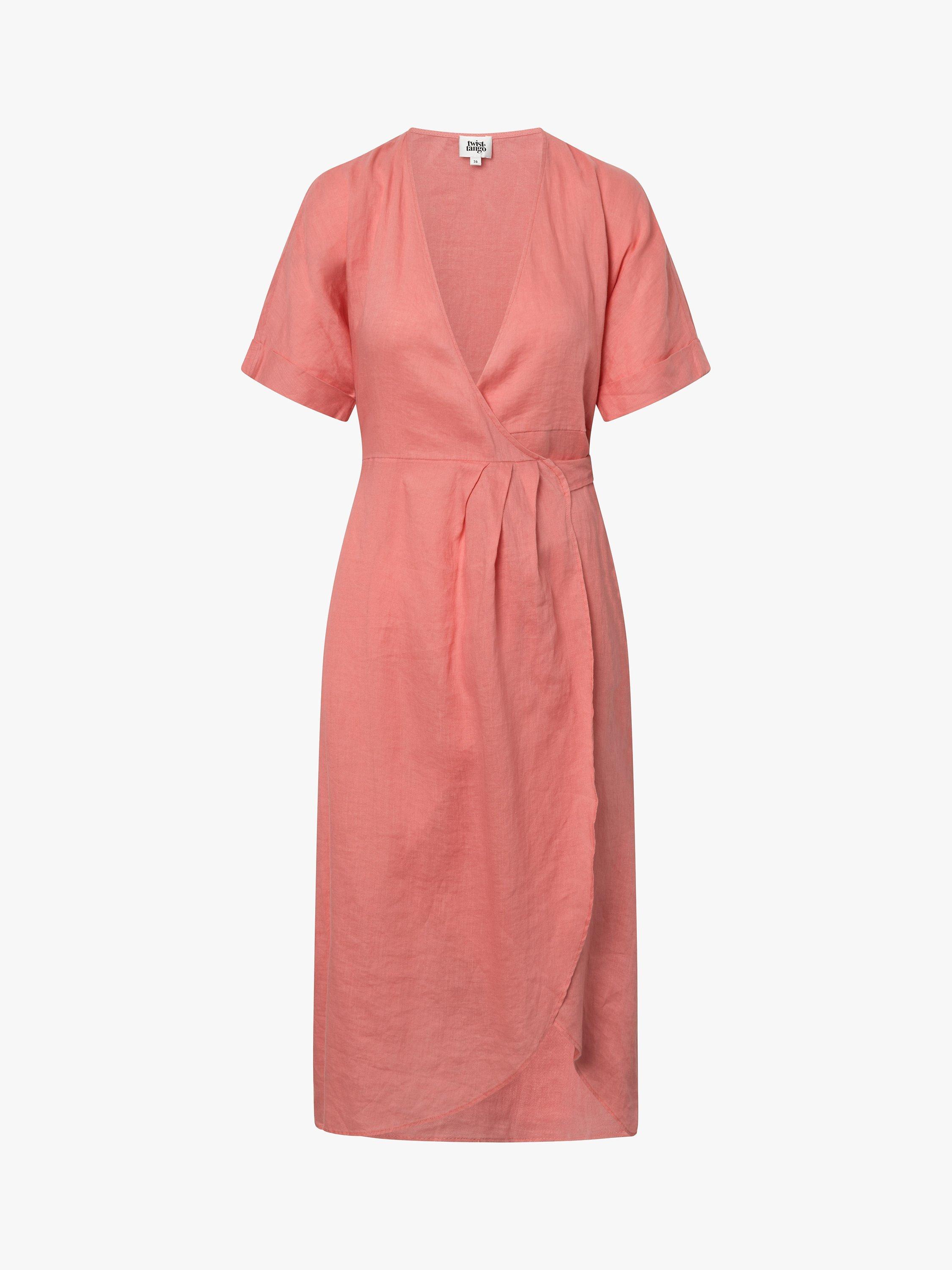 Product image 4 of 5, which shows Twist & Tango Mya Linen Dress, Tea Rose, 10