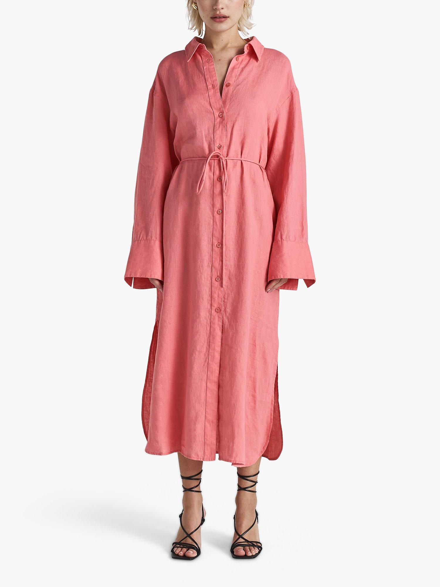 Twist & Tango Joy Linen Midi Dress, Tea Rose