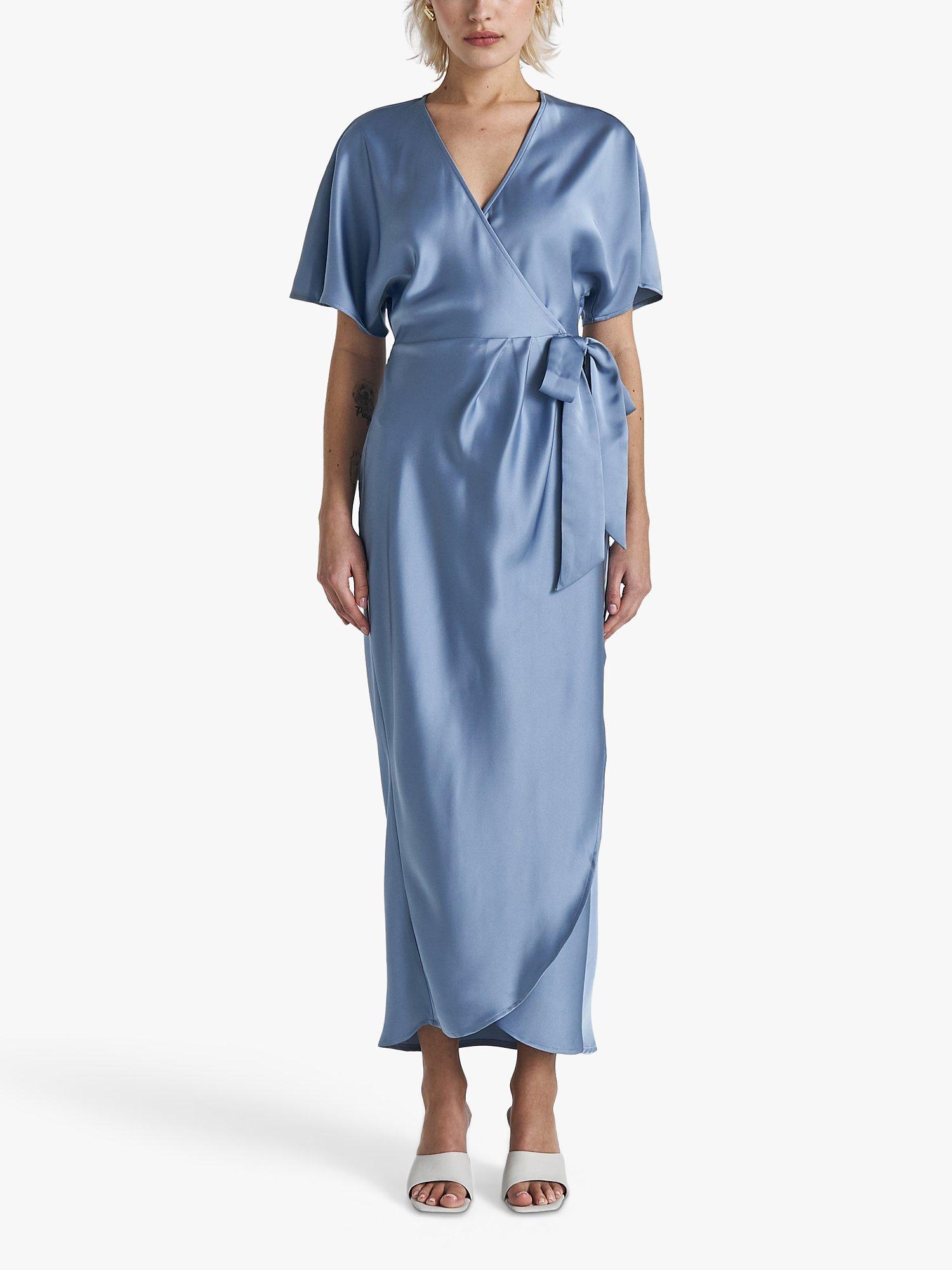 Product image 1 of 5, which shows Twist & Tango Shana Wrap Maxi Dress, Dusty Blue, 10
